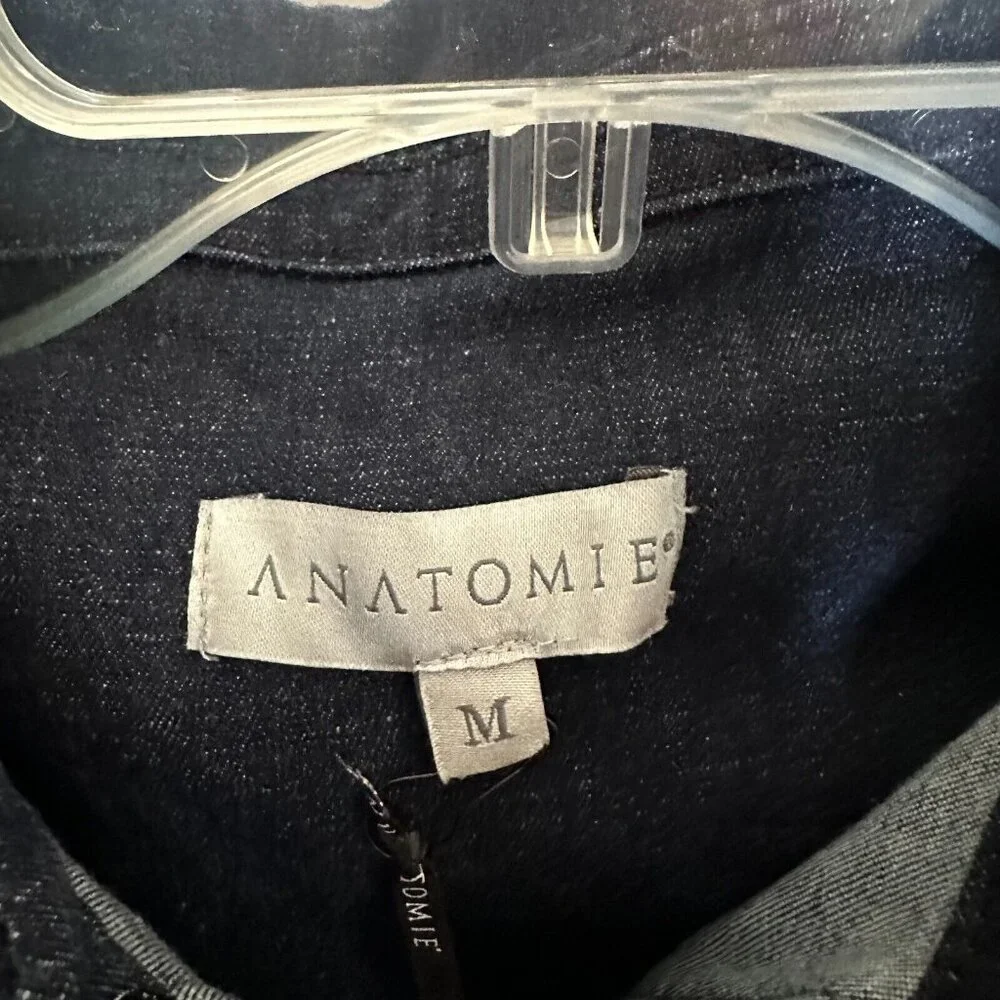 Anatomie Womens True Denim Larissa Indigo Blue Shacket Top M Long Sleeve Top NWT - Picture 9 of 10
